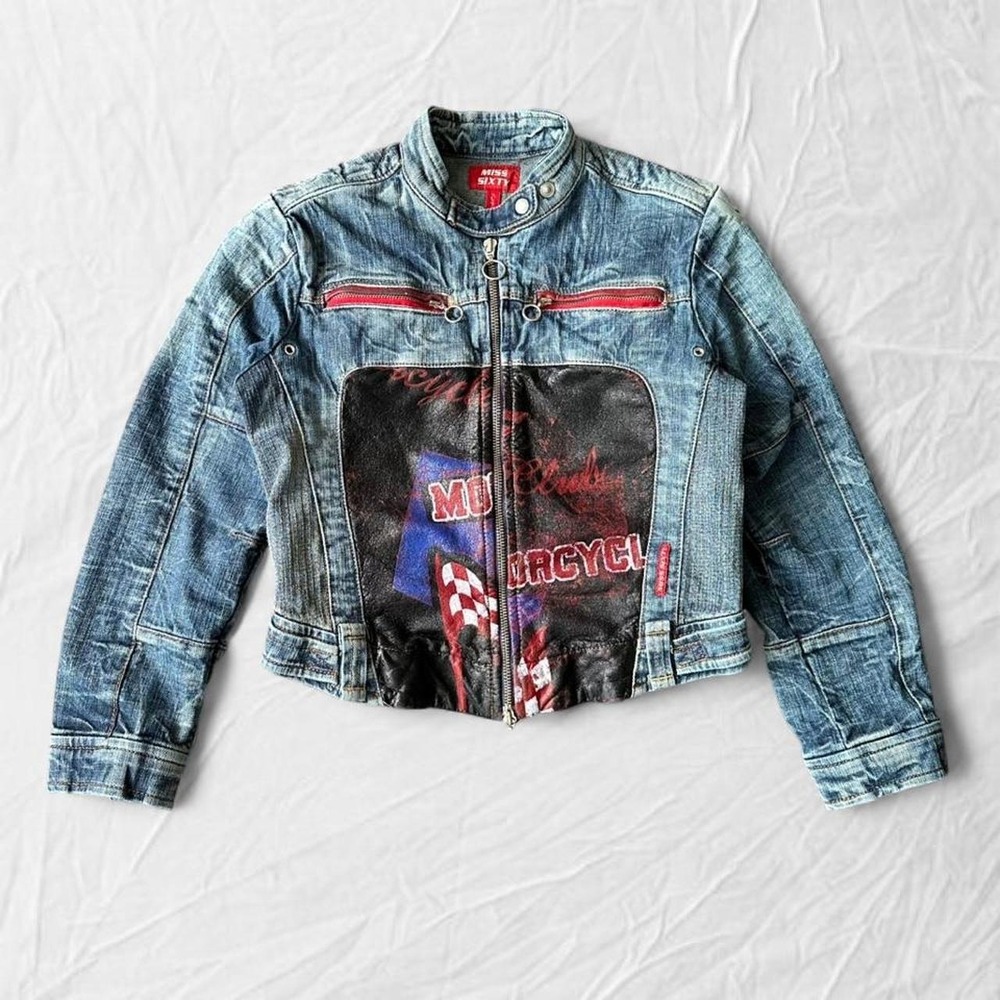 Rare Y2K Miss Sixty Denim Moto Jacket